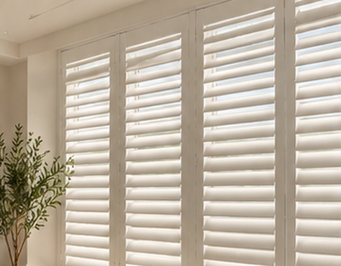 White plantation shutters